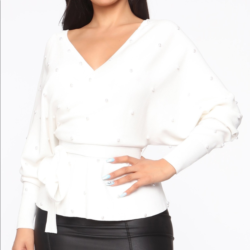 NWT Fashion Nova Won’t Let You Go Pearl Sweater